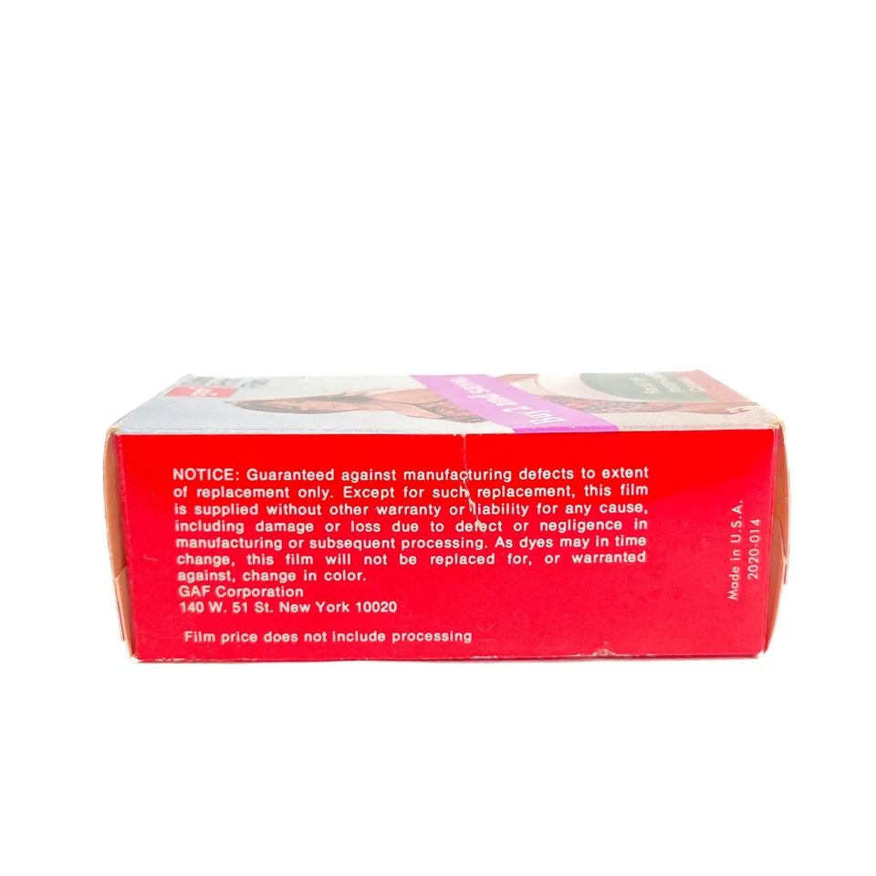 Cartucho de película de impresión en color GAF sellada vintage 1973 126/12 Disney World raro Foto 4 de 4