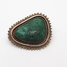 925 Sterling Silver Eilat Stone Brooch/Pendant