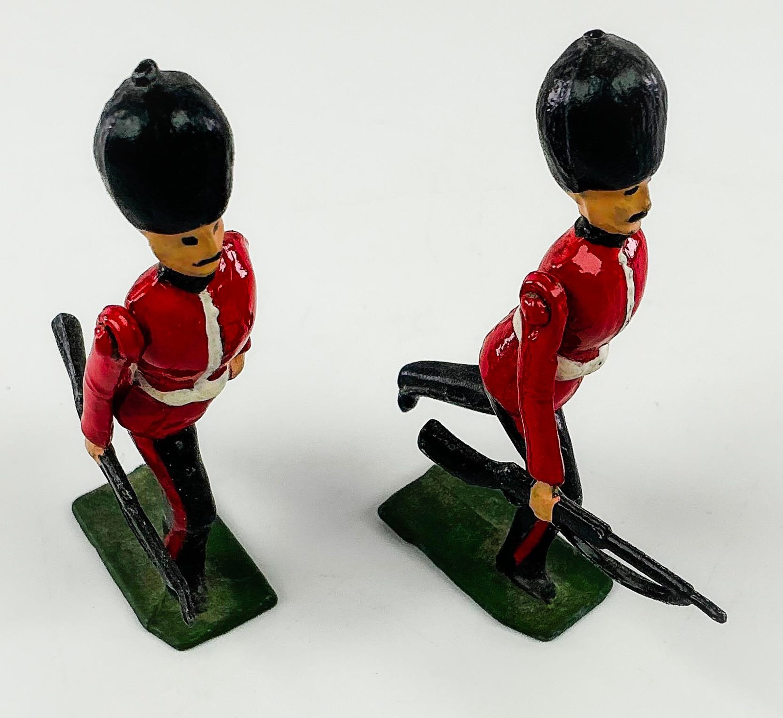 John Hill Co Scots Guards Running (2) Vintage Cast Metal Toy Soldiers