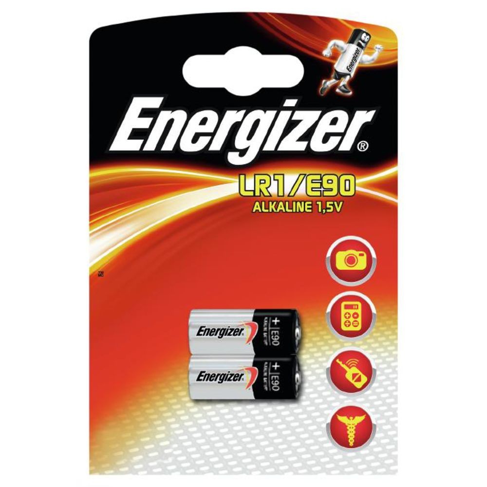 Щелочная батарея Energizer LR1/E90 1,5 В, 2-в блистере