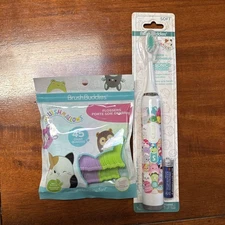 Set of Squishmallows Original Sonic Powered Toothbrush and 45 Flossers Mint 