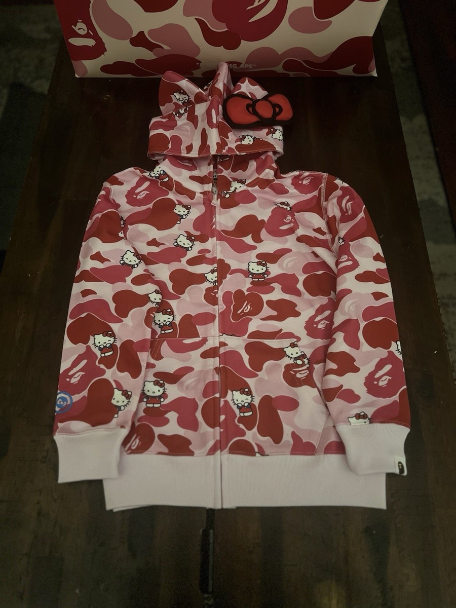 BAPE X Sanrio Hello Kitty Camo Full Zip Hoodie (Kids) Size 140