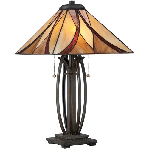 Quoizel Lighting - Two Light Table Lamp - Table Lamp - Asheville Tiffany - 2 - Picture 3 of 4