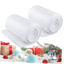 Pack Large Snow Blanket Roll for Christmas Decor Artificial Fake 8 x 12 ft 1