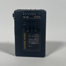 Aiwa HS-T220 AM/FM Radio  Cassette Tape Player Tested Works Notes