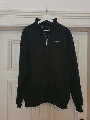 OACE Basic Oversized Half Zip Gr. L - Schwarz Sweater Hoodie Pullover Y2k Style