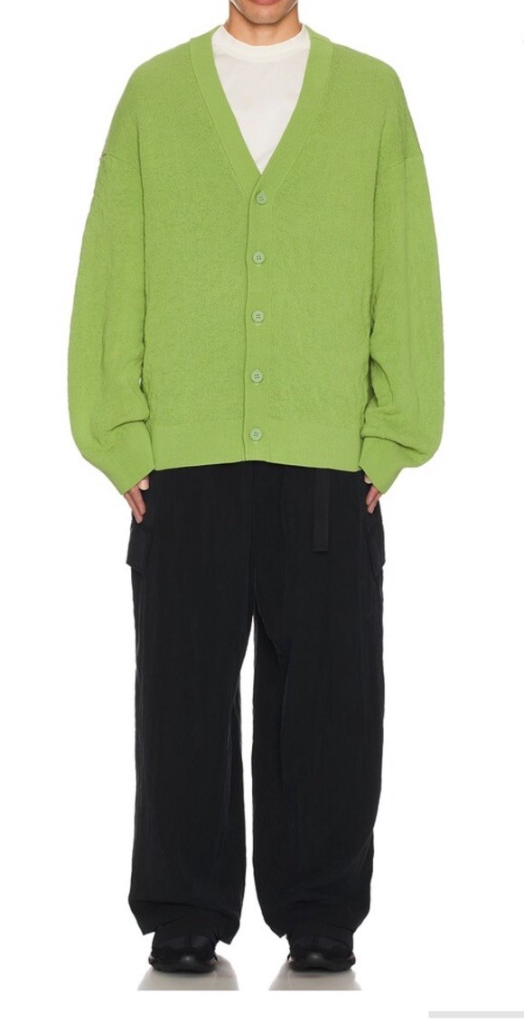 yohji yamamoto カーディガン $450 Y-3 Winter Knit Cardigan Team Rave Green Yohji Yamamoto