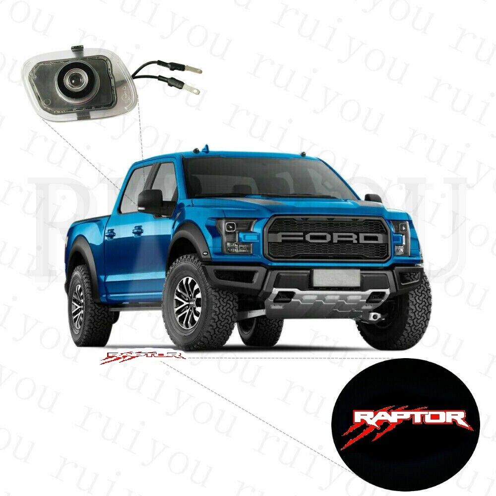 2pcs Ford Raptor Logo LED Side Mirror Puddle Light For FORD F150 F250