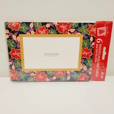 Paper Magic Floral Poinsettia Christmas Holiday Photo Greeting 6 Cards Envelopes