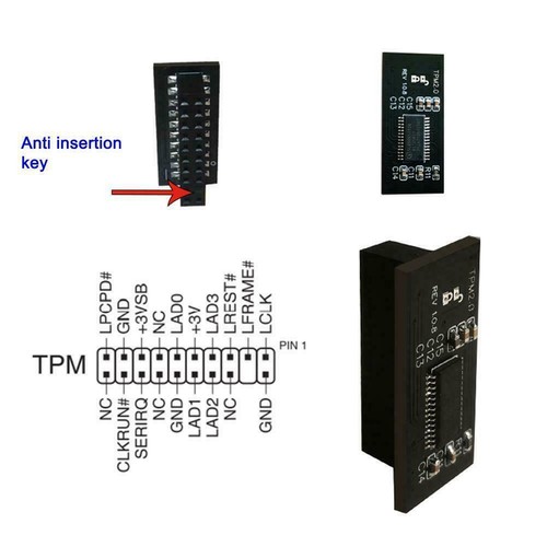 1X TPM2.0 Module Compute Securely bus header Trusted Platform NEW G1V7 - Afbeelding 6 van 19