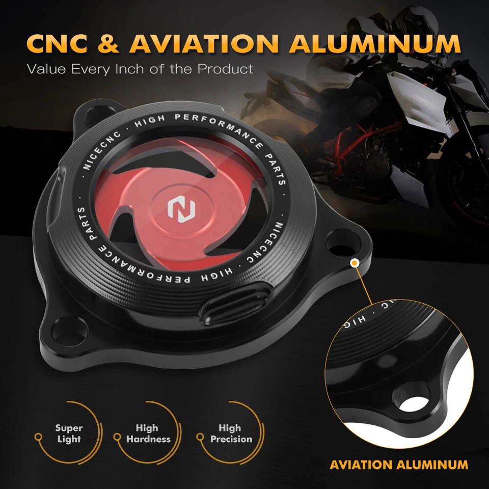 CNC Clear Engine Oil Filter Cap Cover For Suzuki DRZ400 DRZ400E DRZ400S DRZ400SM - Image 4 of 4