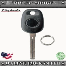 Blank Key For Many Lexus Vehicles TOY48 Short Blade TEX 4C By Ri-Key Security