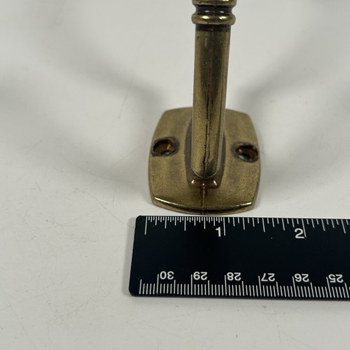 Vintage Brass Porcelain Knob Hooks Wall Mount Towel Hanger Coat Hooks - Picture 15 of 16