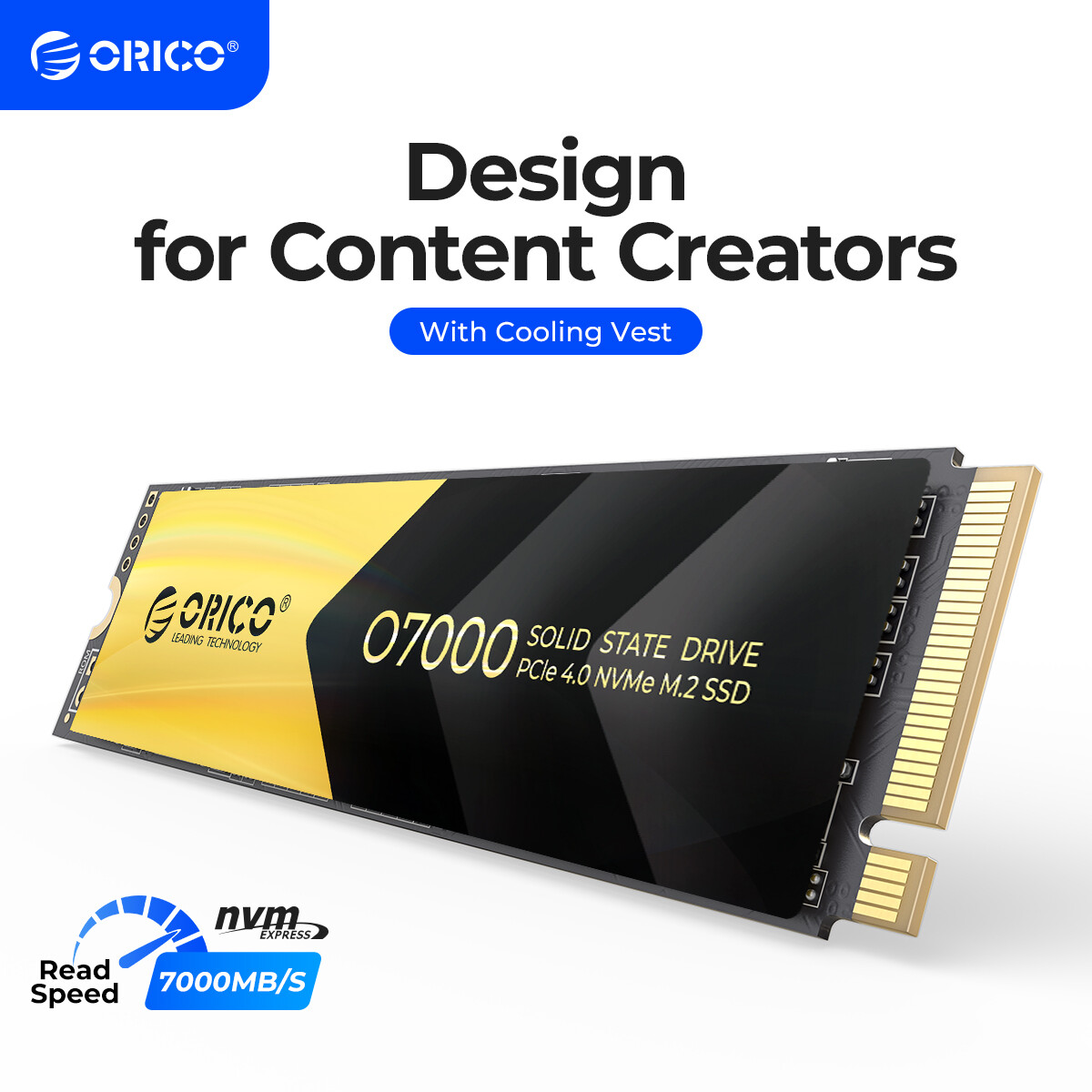 ORICO 2TB 7000MB/s M.2 NVMe 2280 Internal Gaming SSD PCIe