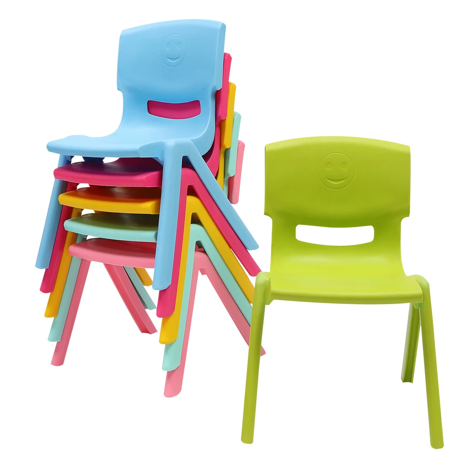For Kindergarten Kid 6 Pack 11.02x20.87" Plastic Colorful Stackable School Chair - Image 3 of 4