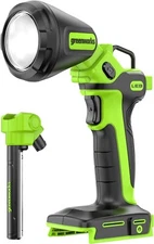 Greenworks 24V (2-In-1) Battery Work Light and Spot Light, 3-Mode Max 650 Lumen