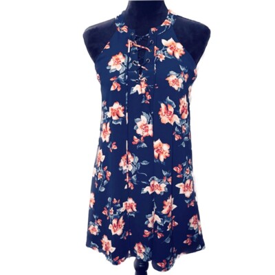 ALTAR'D State Floral Lace Up Halter Dress | eBay