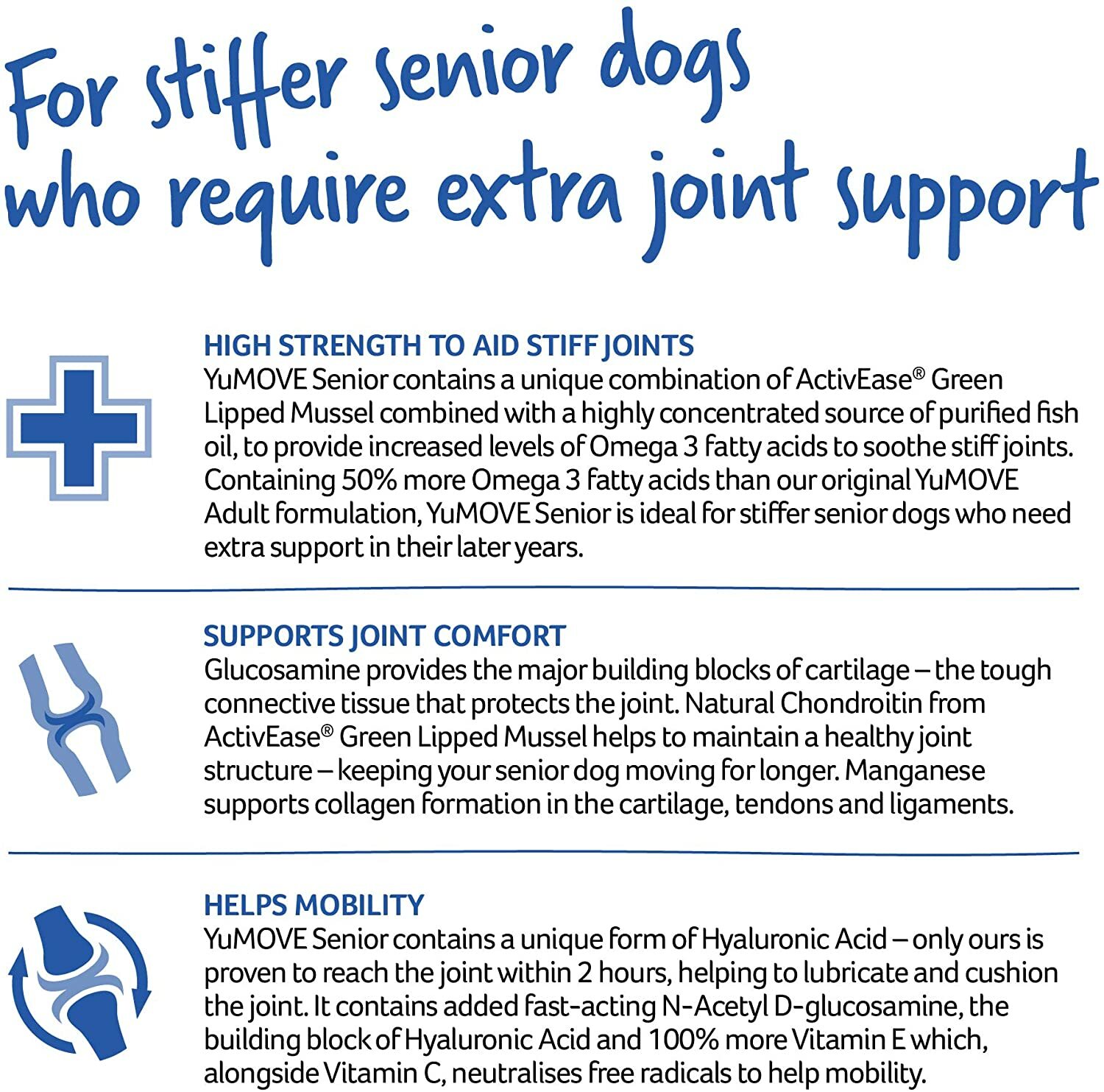 Lintbells YuMOVE SENIOR Dog Joint Supplement Stiff Older Dogs Tablets
