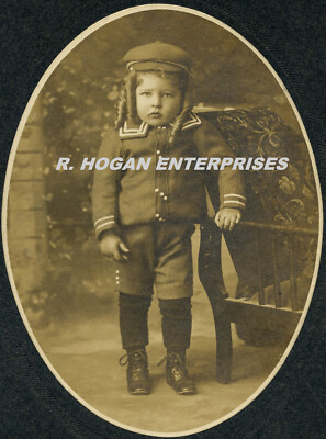 Vintage 1800's DECKED OUT BOY CURLS WINCHESTER IN INDIANA CABINET CARD PHOTO N3U