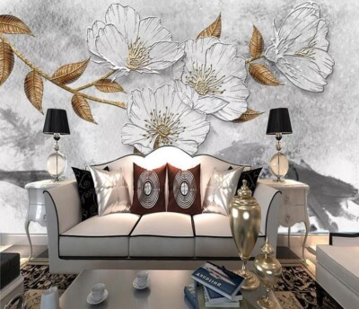 3D Art Flower Branch G6603 Wallpaper Wall Murals Removable Self-adhesive Honey