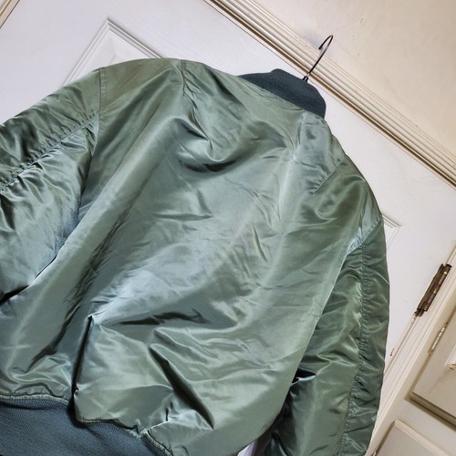 Alpha Industries Jacket Men Larggge Black Orange MA 1 Bomber Flight MIL-J-82790J - Picture 17 of 22