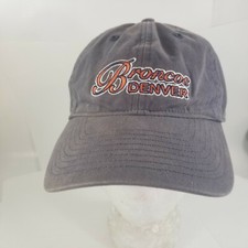 Denver Broncos Hat Cap Gray Strap Back Adjustable NFL Grey Adult