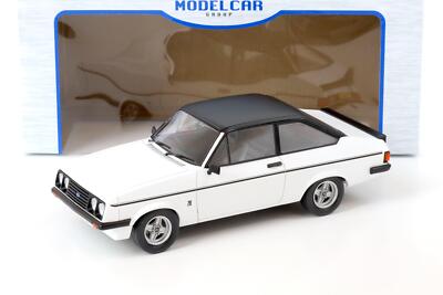 Miniature Voiture 1:18 MCG Ford Escort MK II RS 2000 Noire, Millésime 1977, Neuve
