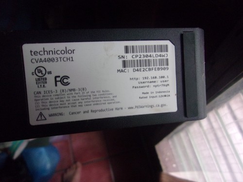 Technicolor Cable Modem Model CVA4003TCH1 (Not Tested) - Zdjęcie 7 z 7