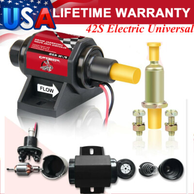 42S Universal Micro Electric Fuel Pump Low Pressure 2-3.5 PSI 28 GPH 5/16'' 12V