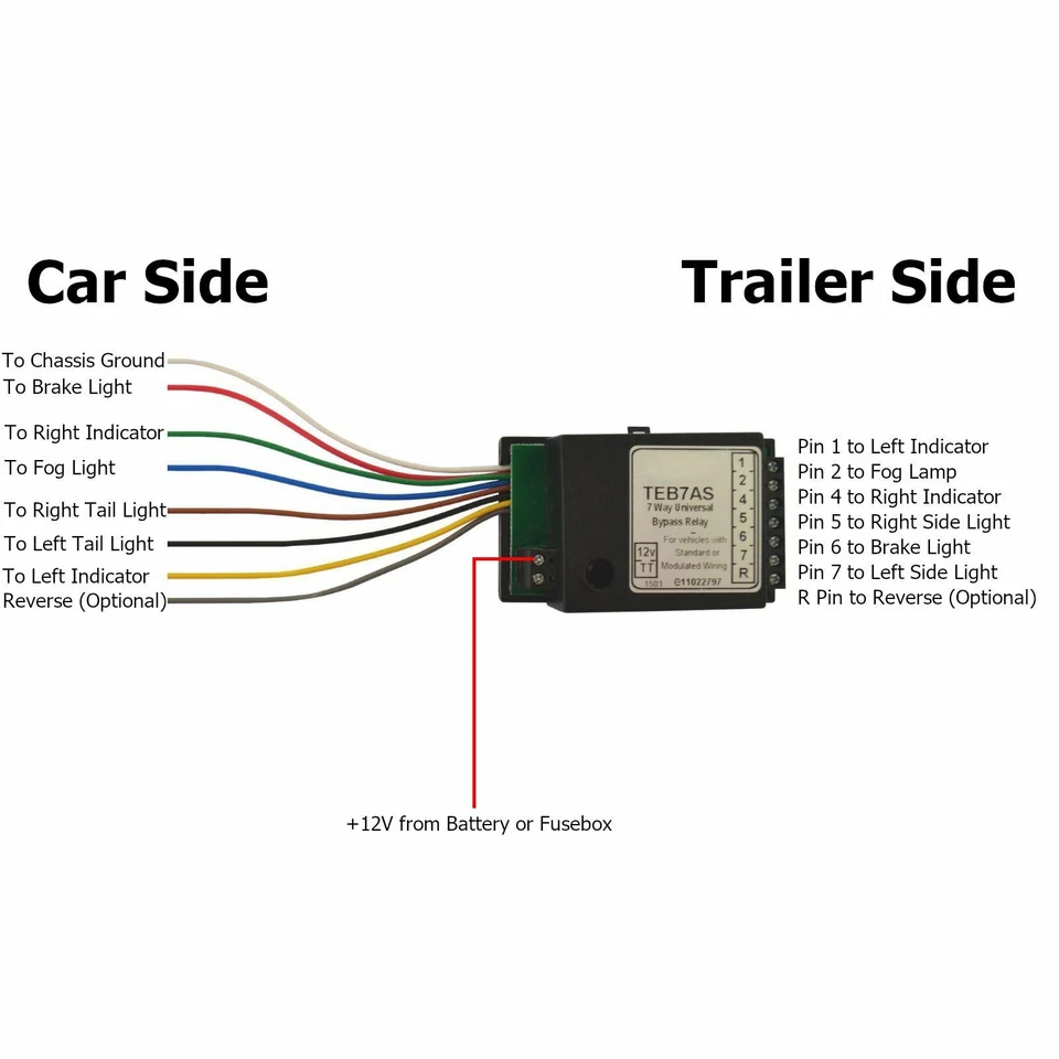 Towbar Electrics 7 Way Bypass Relay for Canbus Multiplex Wiring Smart TR186 - image 4 of 4
