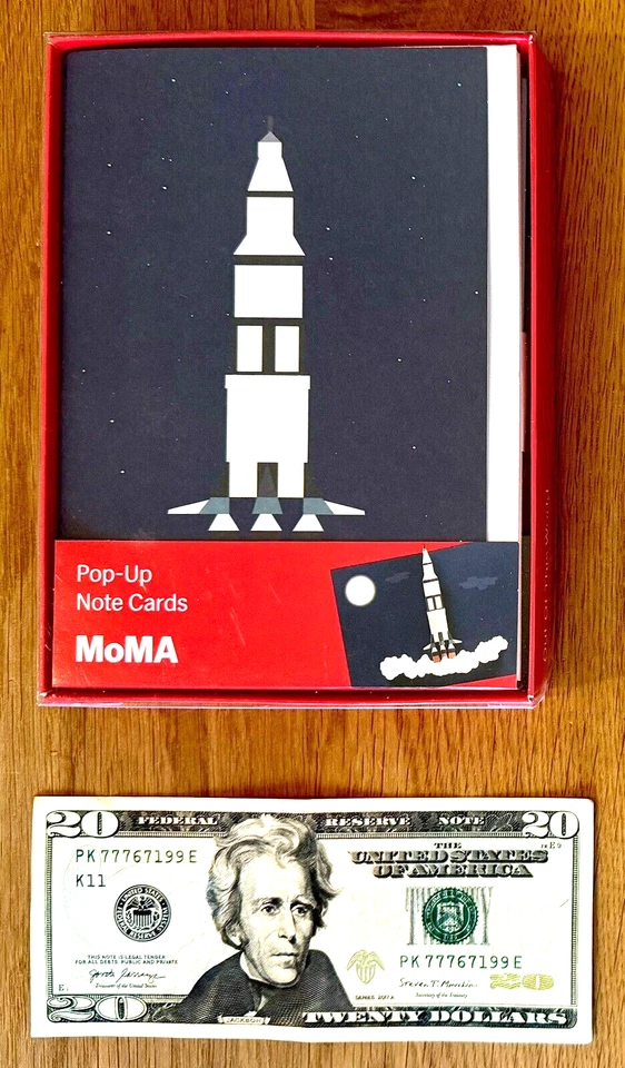 12 Boxes of 6 OUT OF THIS WORLD MoMA Cards w Spaceship Rocket in Space PopUp NEW - Image 4 of 4