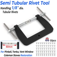 Semi Tubular Rivet Tool 1/8" For Pinball Tonka Vent Window Fixt Dies Restoration