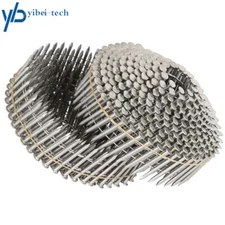3600Pcs 15 Degree Siding Nails Wire Coil 1-1/4” ×.09” Ring Shank Stainless Steel