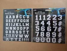 Plaid Peel And Stick Sports Decals One Sheet Letter One Sheet Number 6.25"X6" 