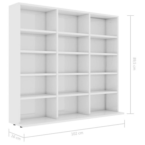 15 Fächer Bücherregal CD DVD Standregal Büro Aufbewahrung Regal Holz Büroregal - Bild 45 von 46