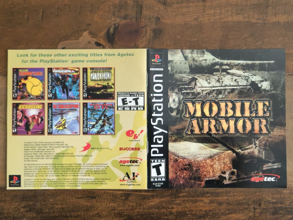Mobile Armor (Sony PlayStation 1, PS1, 2002) Authentic & Complete