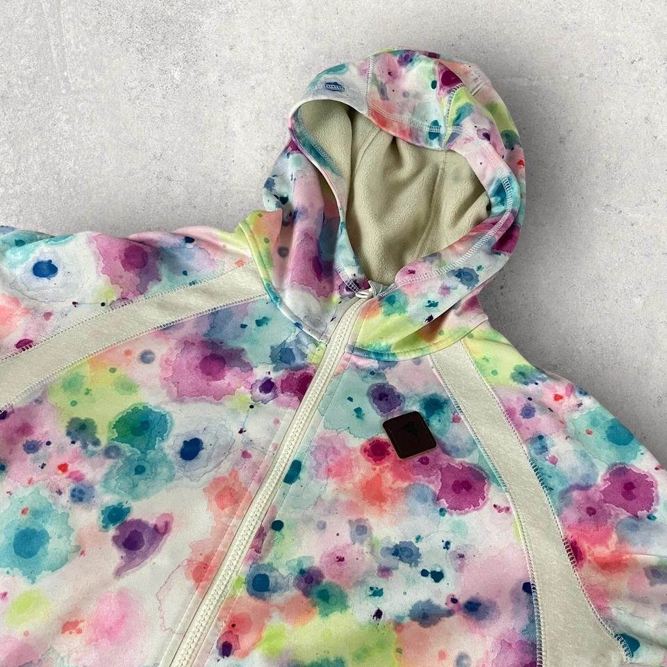 Burton Hoodie Snowboard Full Zip Girls XL Jacket Tie Dye Ski Snowboard T737 - Image 2 of 4