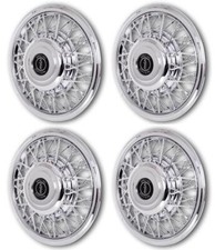 4x 15 inch Spoke Wheel Cap for classic cars and vintage cars chromed cover 15"