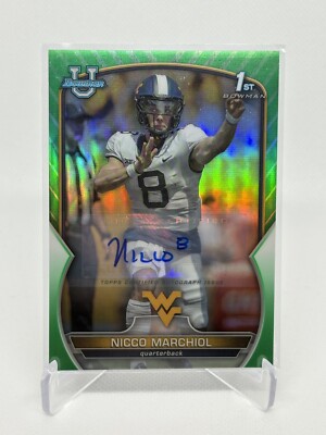 Nicco Marchiol 2022 Bowman Chrome U 1st Green Auto #/99 West Virginia