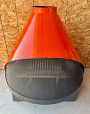 VTG Preway Mid Century Modern MCM Orange Porcelain Enamel Fireplace Body