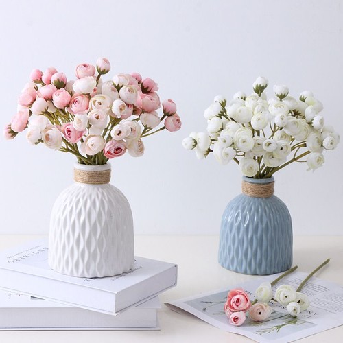 Künstliche Mini Rose Blumenstrauß für DIY Tischrosen Hochzeit Dekor Indoor Home - Bild 3 von 9