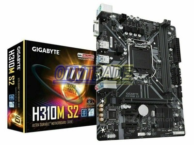 New Gigabyte H310M-S2 mATX Motherboard LGA CUP i5 i7 LGA1151 Intel DDR4 DVI VGA