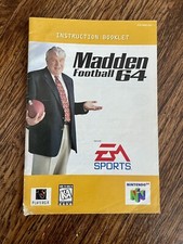 Madden Football 64 Nintendo 64 N64 MANUAL ONLY