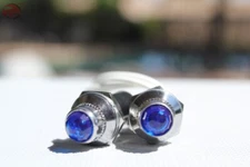 Blue Mini Pilot Instrument Dash Warning Indicator Lights Hot Rat Street Rod New