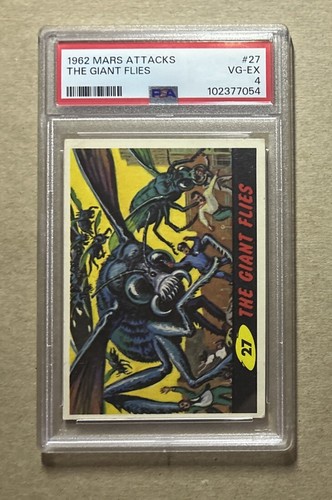 1962 Topps Mars Attacks #27 The Giant Flies — PSA 4
