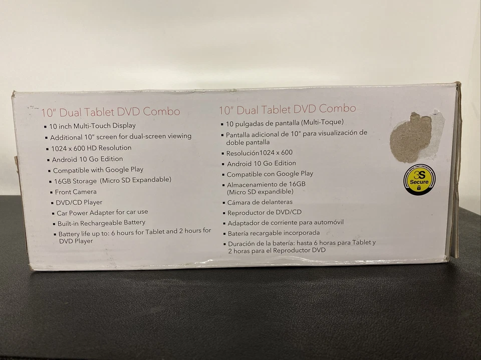 Small Wonder 10" Dual Tablet DVD Combo 2 Tablets+1 DVD Player - Image 2 of 4