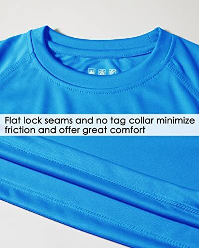 Boy's UPF 50+ Sun Protection Shirt Long Sleeve Rash Guard Swim Shirts Youth S... - Picture 5 of 7