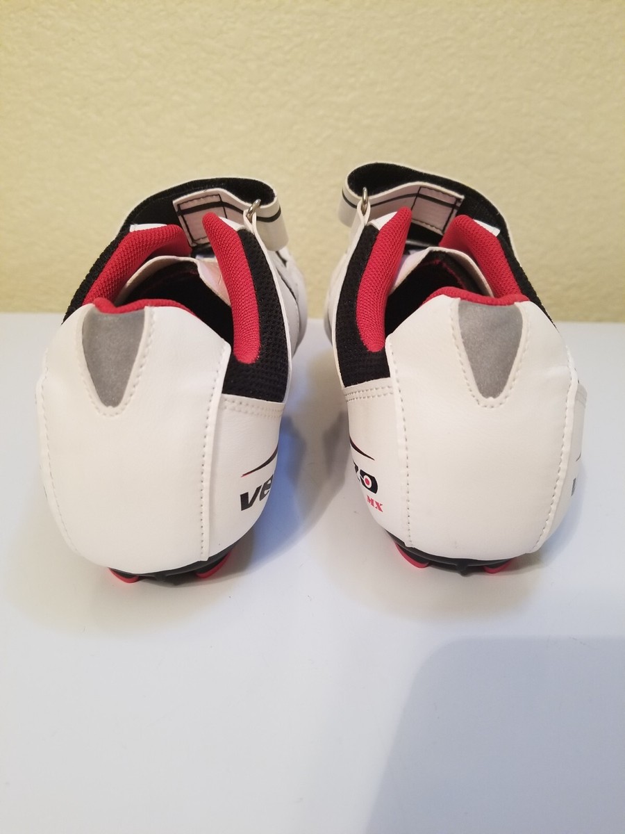 Chaussures Cyclisme VTT Venzo MX Homme 9 / Femme 10.5 (EU 43) - Blanches - Sans Boîte