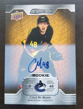 2023-24 Engrained Cole McWard Oak Auto RC #140 Vancouver Canucks