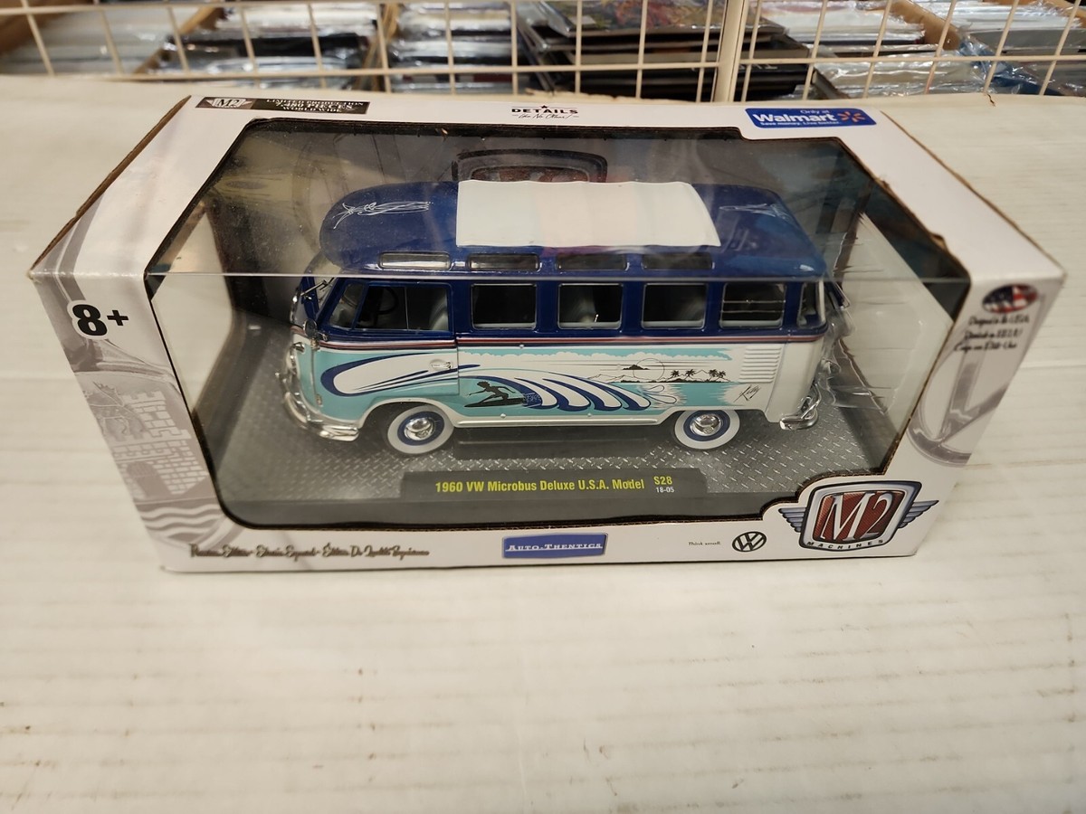 M2 Machines 1:24 1960 VW Microbus Deluxe U.S.A. Model Walmart